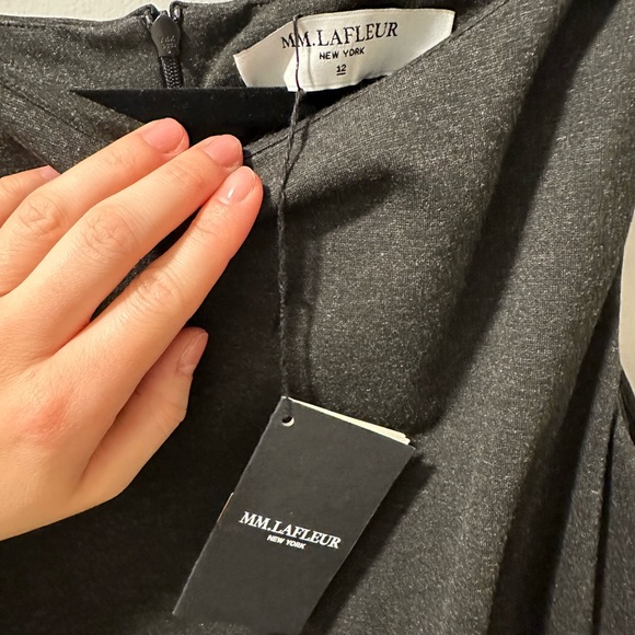 NWT M.M.Lafleur Grey Ponte dress, Sz 12 - Picture 3 of 5